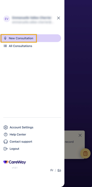 CW Mobile App - New Consultation Tab