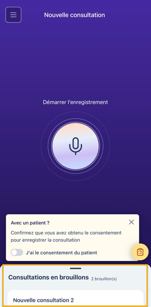 CW app mobile - Consultation passée 1