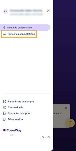 CW app mobile - Consultation passée 3
