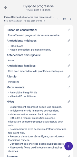 CW app mobile - Consultation passée 6