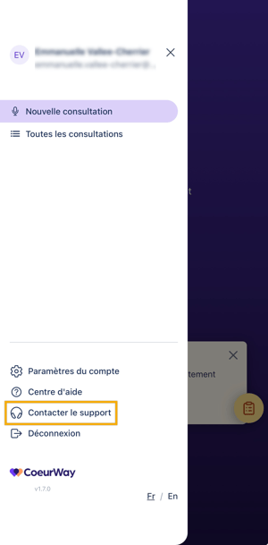 Contacter le support