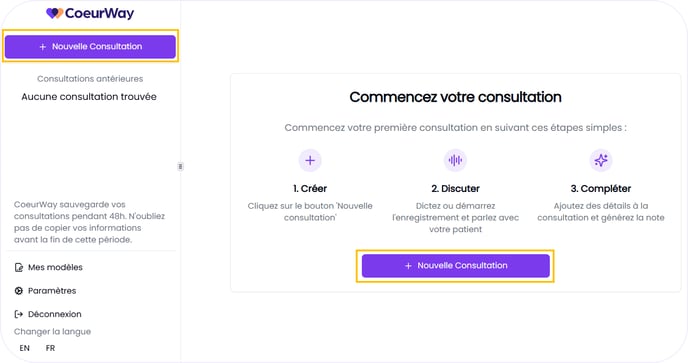 Nouvelle consultation