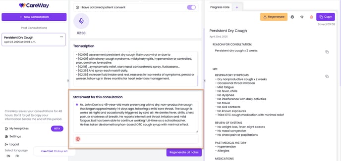 note precision feature