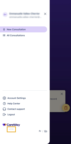 version of the app-1